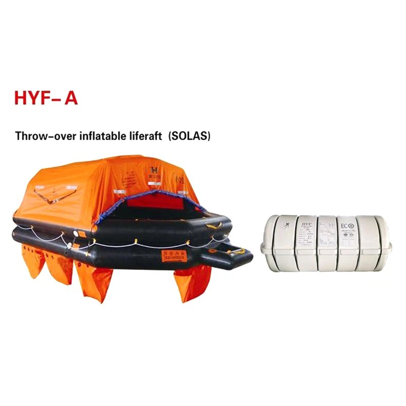 open design inflatable liferaft reversible